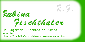 rubina fischthaler business card